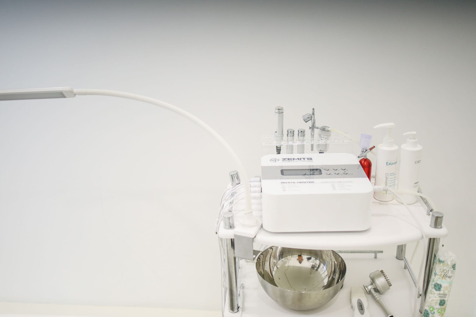 Multifunction skin care system and consumables prepared on a treatment trolley
